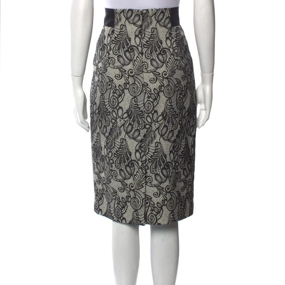 Bill Blass New York, black/ivory lace high waisted skirt with pockets, size 10 - Picture 12 of 12